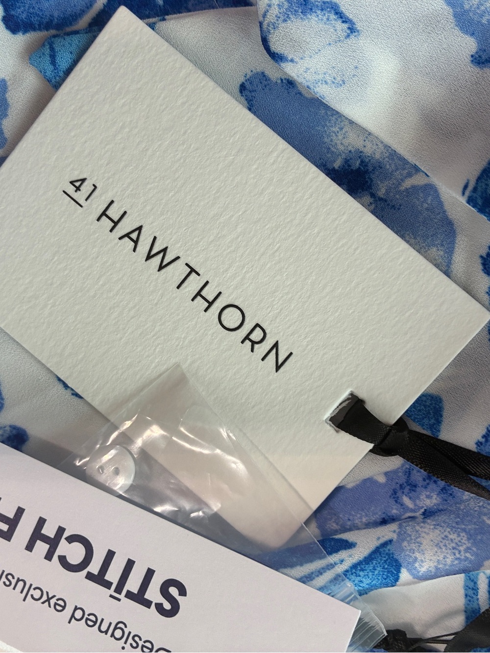 41 HAWTHORN -Stitch Fix Wrap Front Blue Floral Chiffon Mini Skirt $59 - Picture 10 of 13